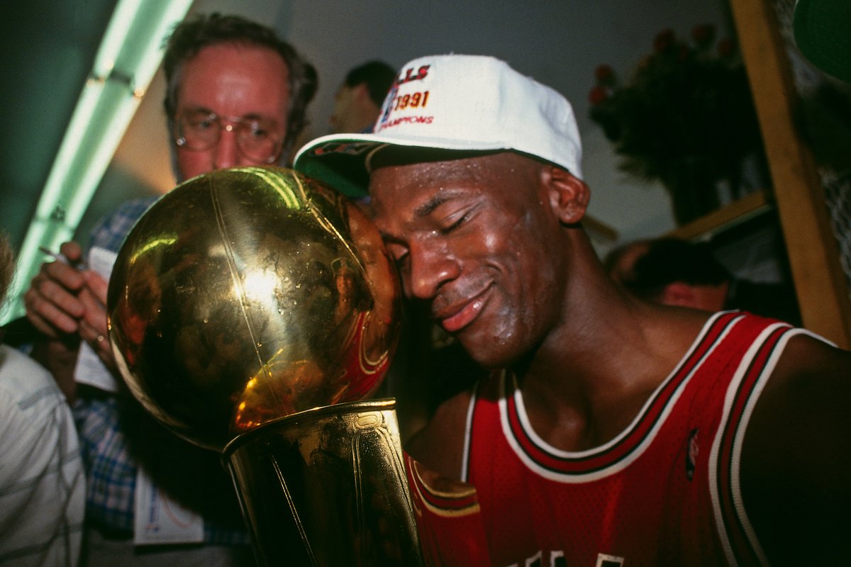 6-for-6: (Thread)1991: MJ captures his first title