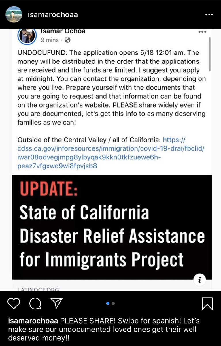 IsamarOchoaa's tweet image. PLEASE SHARE: spanish and english info!!! Let’s make sure our undocumented loved ones get their money !! #Covid19 #Undocufund