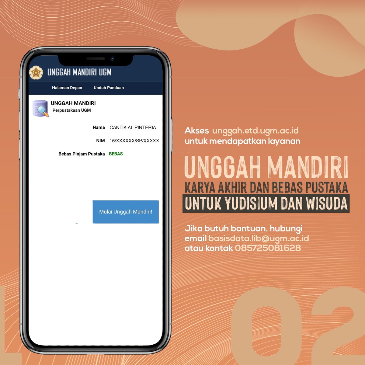 UGMLibrary's tweet photo. Hallo sobat perpus!
Dalam masa darurat Covid-19 kita memang tidak bisa berkunjung langsung ke Perpustakaan UGM. Eitsss tapi jangan khawatir yaa sobat perpus karena Perpustakaan UGM memberikan 7 layanan inovasi dalam masa darurat Covid-19.
#PerpustakaanUGM
#UGMLibrary https://t.co/endcUfqoDj