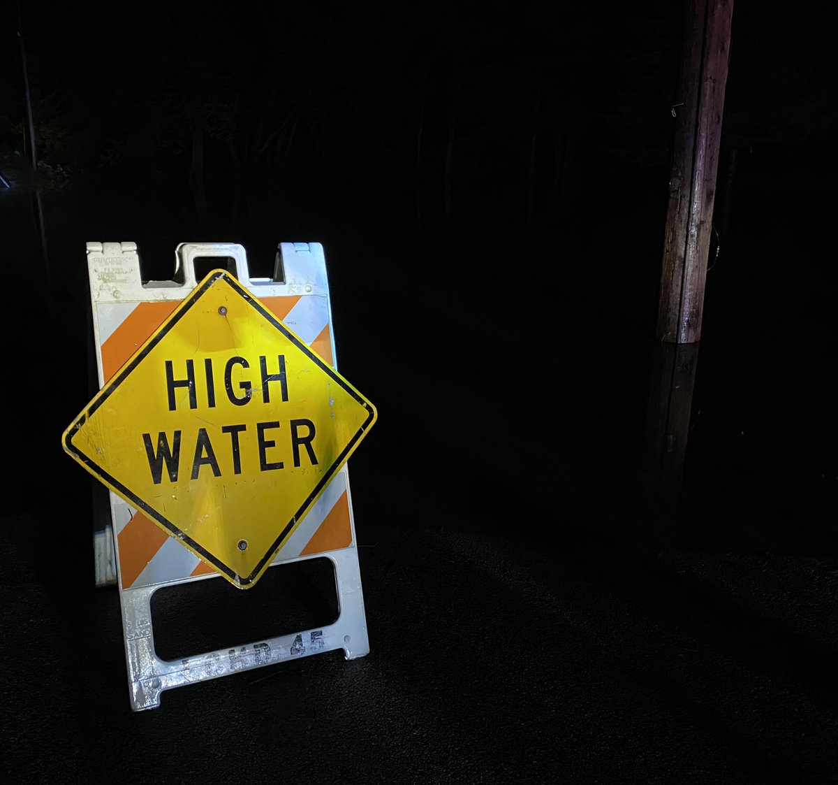 CPFire's tweet photo. Pro Tip: There is not alway a 🚧 blocking a flooded road, but when there is, obey it! Drive with caution, especially at night. Turn around, don’t drown! #FlashFlood #INwx #CrownPoint https://t.co/lZrkynyuto
