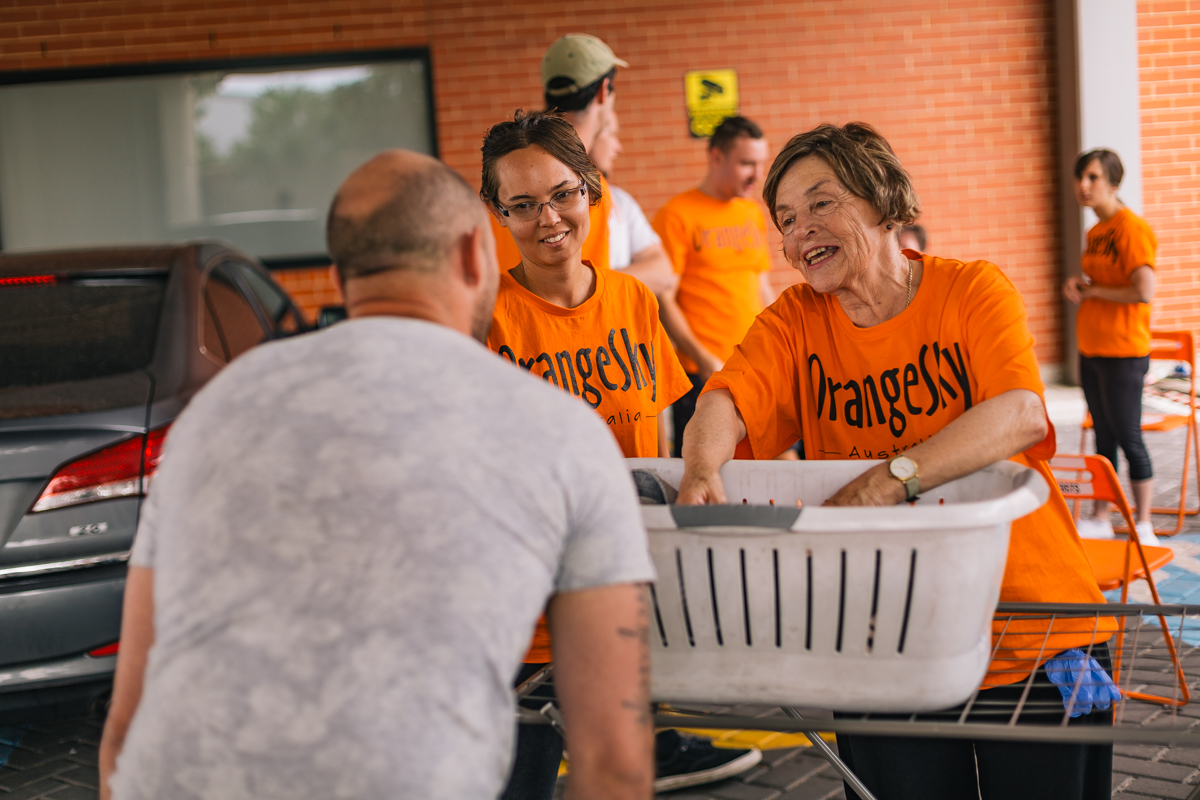 OrangeSkyAU's tweet photo. It's National Volunteer Week and we'll be celebrating the amazing work that our Orange Sky volunteers do everyday around Australia and New Zealand! We hope you'll join us in thanking the incredible people who help to make Orange Sky possible. #NVW2020 #continueconnection https://t.co/YOM3Rk4VMN
