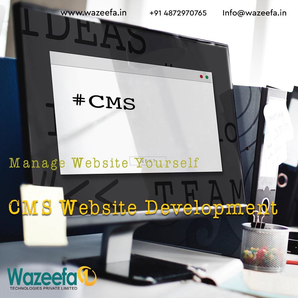 Wazeefa1 Technologies provides high-end CMS solutions that ensure the expected business growth. Contact us for custom build CMS Website solutions.
#cmswebsitedevelopment #cmswebdevelopment #cmswebsites #cmssolutions #websitedevelopment #websitedeveloper