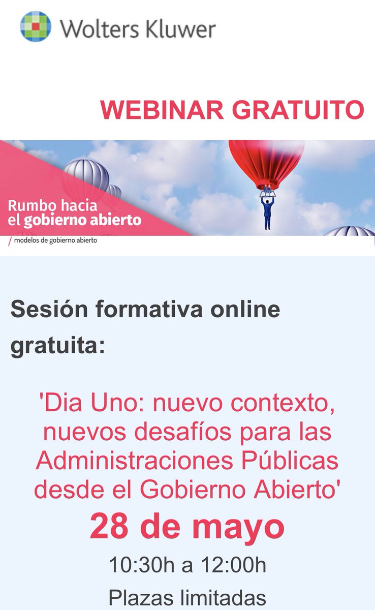 ModelosGA's tweet image. 🌍Nuevo contexto 👉🏻 nuevos #desafíos para las administraciones públicas.
🙋🏻‍♀️🙋🏻‍♂️Junto a @WKAdmonPublica presentamos #DíaUno 🚀🚀🚀

👩🏻‍💼@Bc_MaRTiSi 
👨🏻‍💼@IBatuz 
👨🏻‍💼@Lopez_Carvajal 
👨🏻‍💼@ra_ayala 

🗓28.05 🕰10.30h
📍Inscripción: bit.ly/36dMIHR 

#teletrabajo #coronavirus