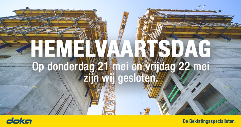 Op donderdag 21 mei en vrijdag 22 mei genieten wij, in het zonnetje, van een vrije dag 🌞 Wij wensen iedereen alvast een fijne Hemelvaartsdag en #staysafe!