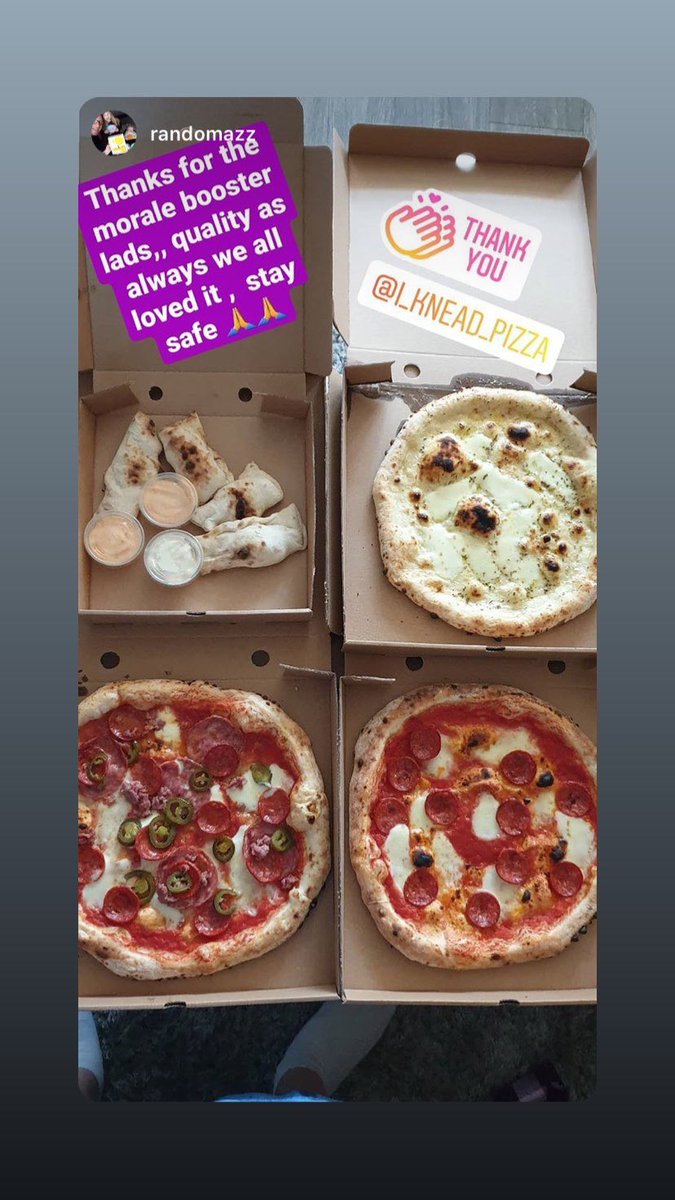 i_knead_pizza's tweet photo. We hope everyone is staying safe and well! We just wanted to say a huge thank you to everyone who has been ordering from us, our regulars and our new regulars ;-) We’ve been kept very busy and it’s all down to you. We’re honestly so grateful! Thank you! Have a lovely week! 🍕😁 https://t.co/U4qjtQU6t0
