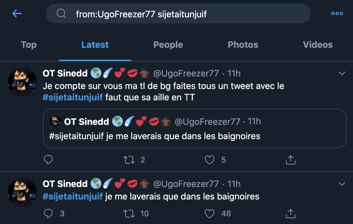 7/ Une partie des tweets a été supprimé par Twitter. Cependant, il en reste toujours pas mal...