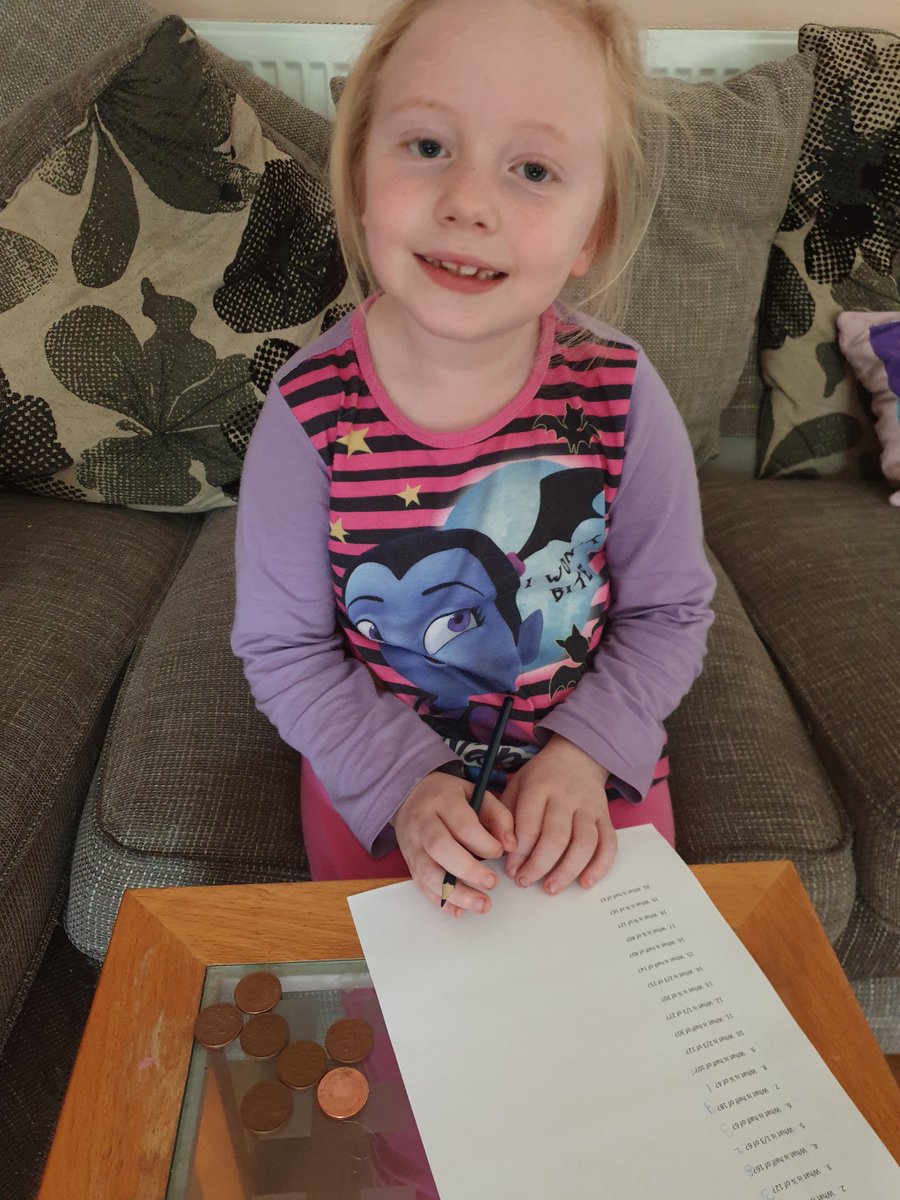 We have been revisiting fractions this morning and using coins to help us. Sophia asked us to use numbers bigger than 20 to challenge her. Super impressed with her work. Having a break now before tackling some spellings and reading this afternoon <a href="/StMarysBB18/">St Mary's Blackbrook Primary School</a>