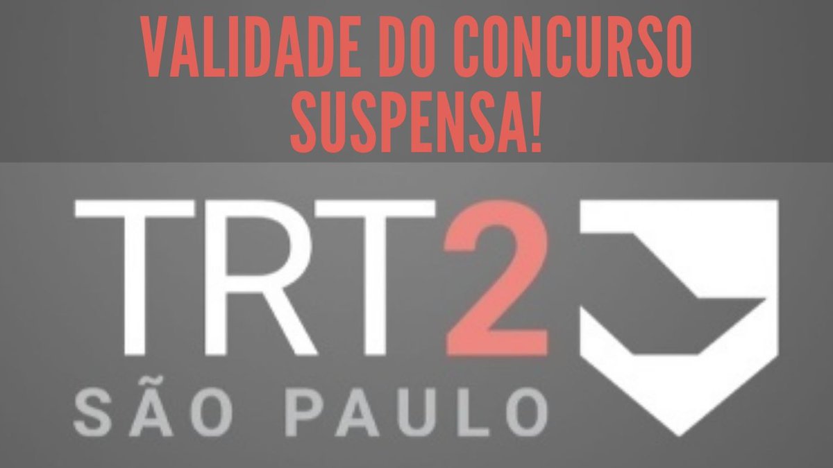 acheconcursos's tweet photo. TRT-SP suspende validade de concurso devido à pandemia do Coronavírus -> https://t.co/9Gqc0jzwnf #trtsp #suspensãodevalidade https://t.co/ZqRBAxHaPd