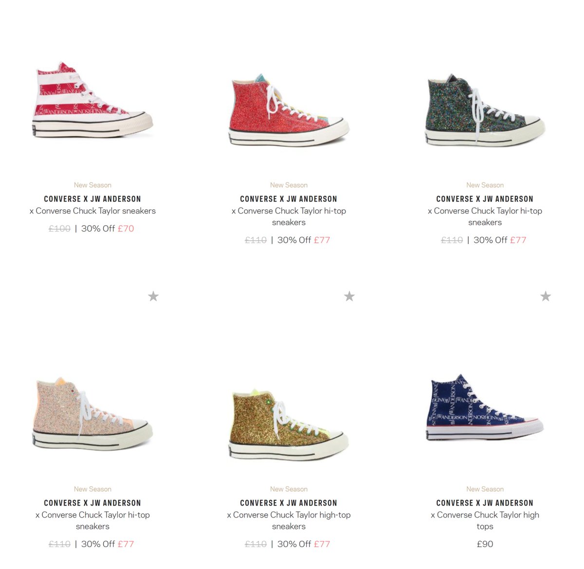 jw anderson converse farfetch