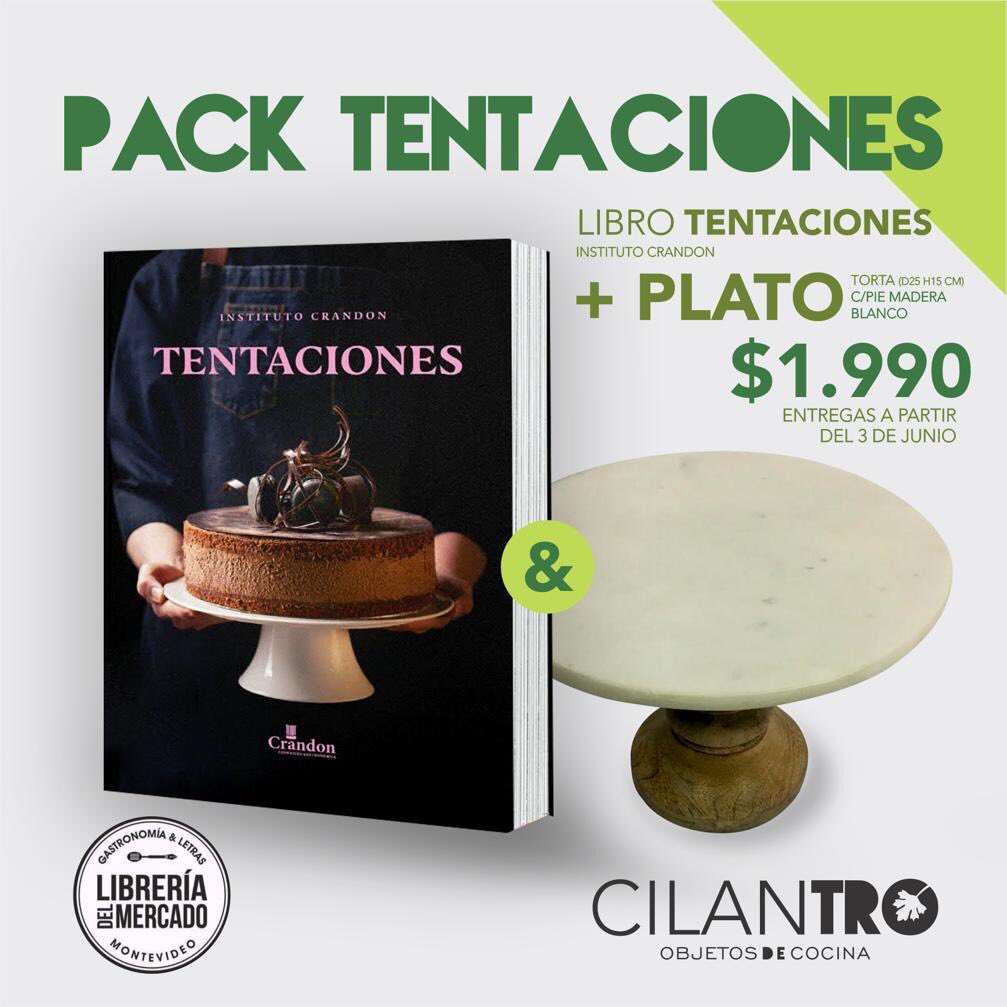 Crandon Gastronómico (@crandongastron) on Twitter photo Promo especial de "Tentaciones" en Cilantro Bazar y <a href="/delmercadouy/">Librería Del Mercado</a>. Para que tus tortas luzcan mucho más.
.
.
#TentacionesCrandon #LaLibreríadelMercado #CilantroBazar #CrandonGastronómico #librosdecocina #Uruguay Promo especial de "Tentaciones" en Cilantro Bazar y <a href="/delmercadouy/">Librería Del Mercado</a>. Para que tus tortas luzcan mucho más.
.
.
#TentacionesCrandon #LaLibreríadelMercado #CilantroBazar #CrandonGastronómico #librosdecocina #Uruguay