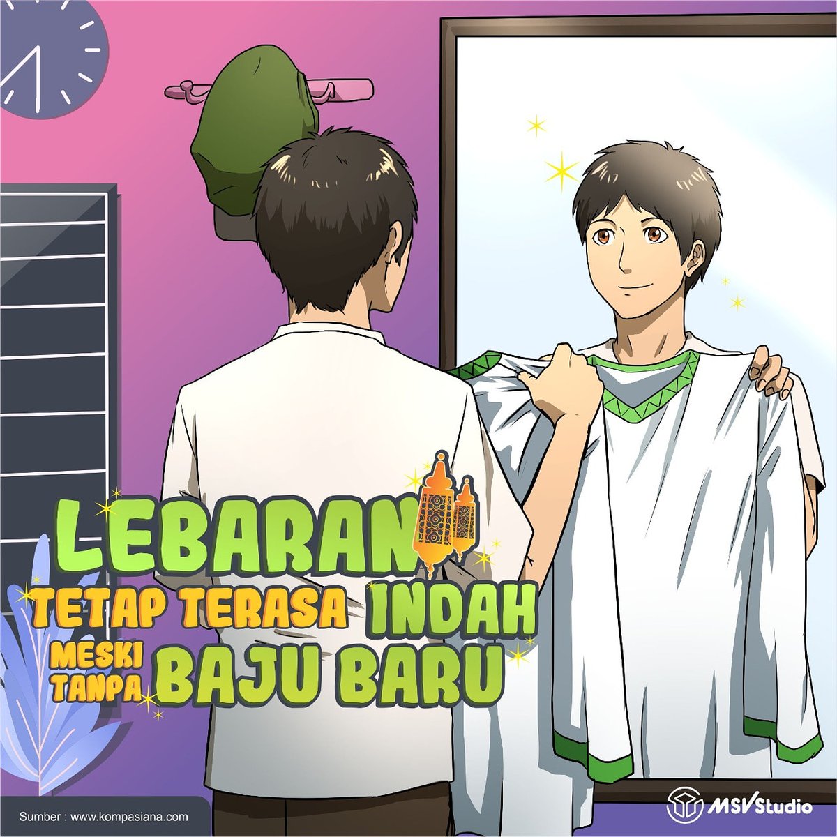 BOSMovie_ID's tweet photo. Tak perlu baju baru
Karna hati yang baru jelas lebih indah.
Semangat terus puasanya.
Dan tetap jaga kesehatan.
#tanpabajubaru #dirumahaja #IndonesiaSehat #msvstudio #msvpictures #apakabarmusa #novelbattleofsurabaya #BoSSeries #komik #komikanak #apakabarmusastore https://t.co/MCPiL91JG0