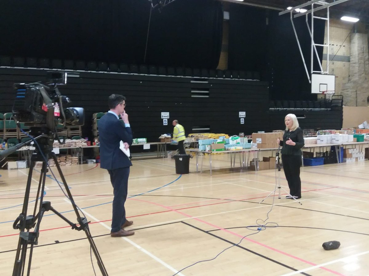 SharonStevenage's tweet photo. Spoke to @benschofield @BBCLookEast today about funding crisis facing local Govt if government don’t keep their promise to support us in doing ‘whatever it takes’ to get our community through the pandemic. We filmed in #StevenageHelps community hub where we are doing just that! https://t.co/XiqQTgHZ7g