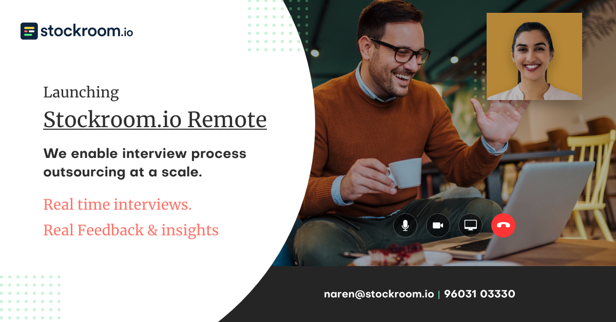Introducing Stockroom.io Remote- Interview Process Outsourcing Platform.

remote.stockroom.io