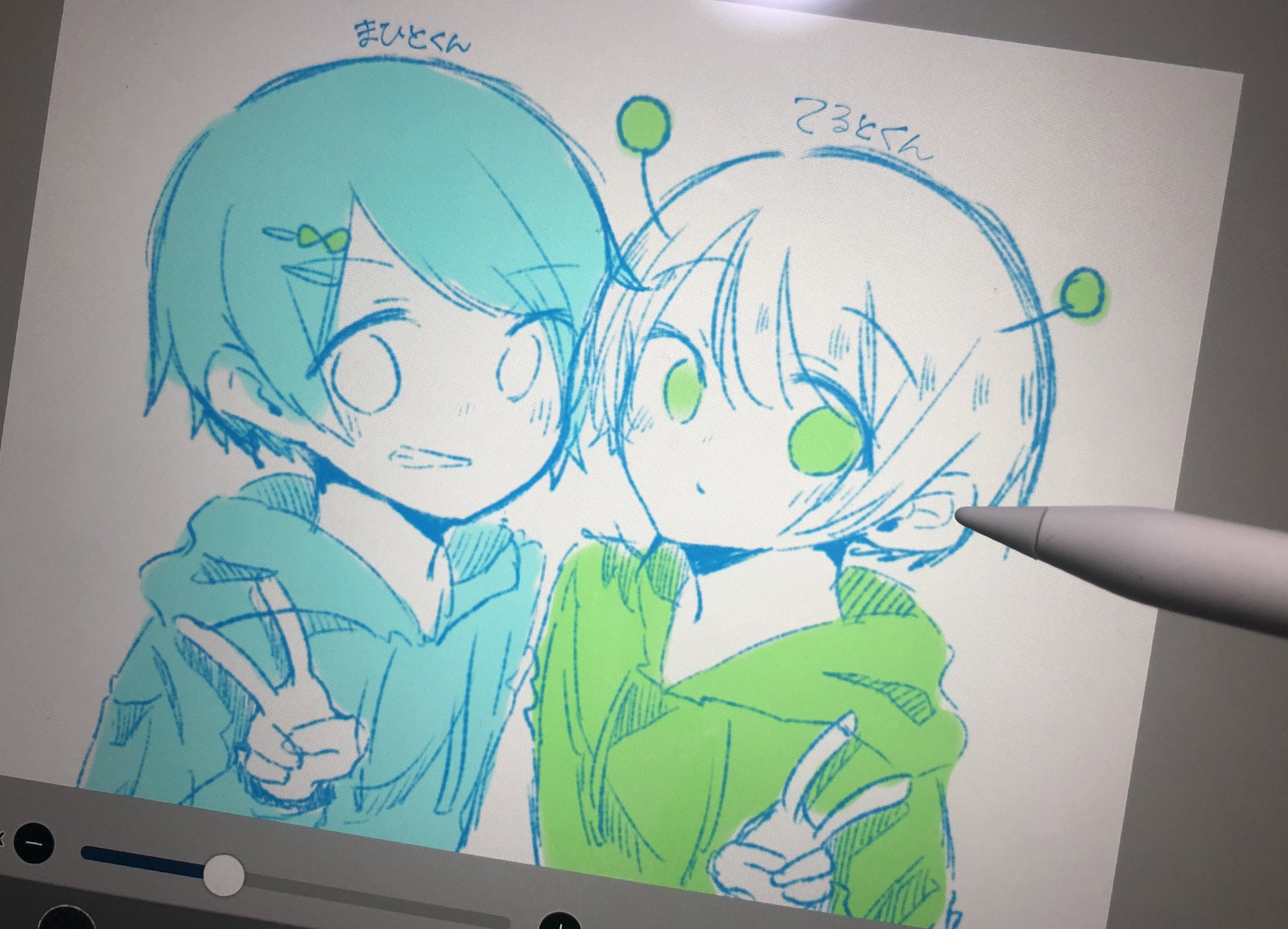 もずく たまにはこういう塗り方もいいよね まひとくん前髪逆です ごめんなさい てるとくん まひとくん まひてる T Co 9suvht1roi Twitter