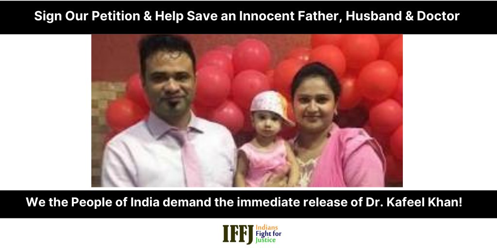 IFFJustice's tweet photo. Sign our petition to #SAVEDRKAFEEL &amp; to #SAVEOURCONSTITUTION
https://t.co/9IV06IoPYf

Justice denied to Dr. Kafeel is just denied to all of us.
Don't allow the government to act against the constitution anymore.

#ReleaseDrKafeelKhan #FreeDrKafeelKhan #DrKafeel_ko_RihaKaro https://t.co/ZjN6rAXY9R