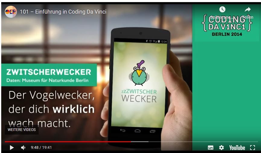 MFN_Mediasphere's tweet photo. Philipp Geisler erklärt @CodingDaVinci - u.a. anhand des Zwitscherweckers von 2014 aus den Vogelstimmen des #Tierstimmenarchiv am @mfnberlin (ab 09:27). Seitdem kamen viele spannende Projekte mit unseren Daten hinzu: u.a. #SnailSnap, #Skelex, und das Prachtkäferposter! https://t.co/298Gaf9r8y