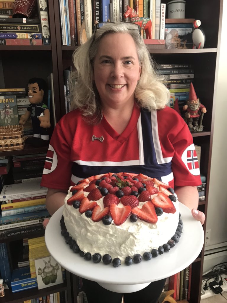 aknorsk's tweet photo. Hipp hipp hurra for #syttendemai! I made my first #bløtkake and it was so good! #17MaiAK #sonsofnorway #sonsofnorwayanchorage #norsemask https://t.co/zzjiduvU2Y