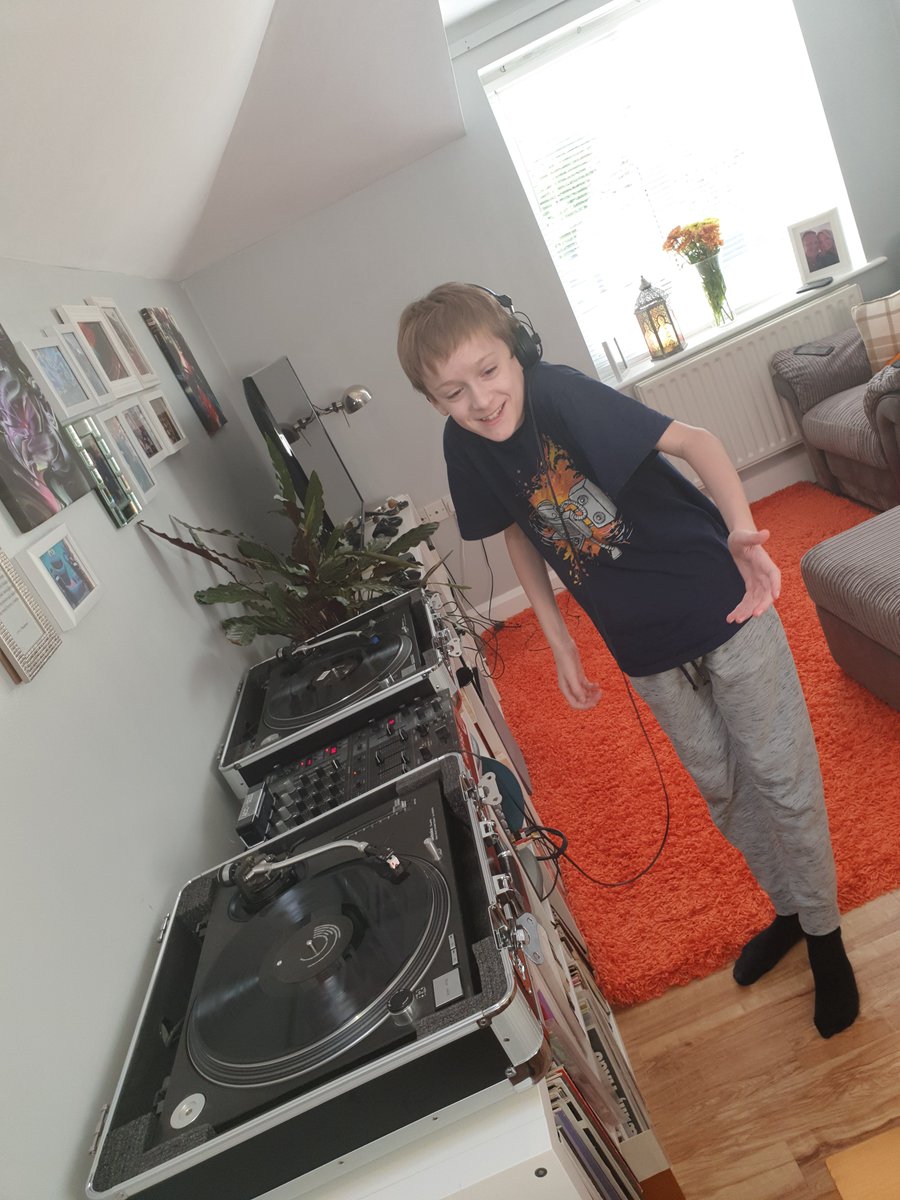 Shoutout to the Brogan family, who have used some time to learn he structure and form of house music, using the pitch control to get tracks running at the same rhythm and where possible mixing in key and using the EQ functions with their Dad. Great work! #isolationinspiration