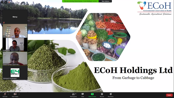 E4ImpactAfrica's tweet photo. #E4IPitching - Ecoholdings, uses proprietary technology to process solid waste into organic fertilizer and bio-vitalizer in under 24 hours, pitched to win a grant to automate fertilizer production to increase production and boost sales. All the best, @EdkamauEdwin https://t.co/kiY18w7WWi
