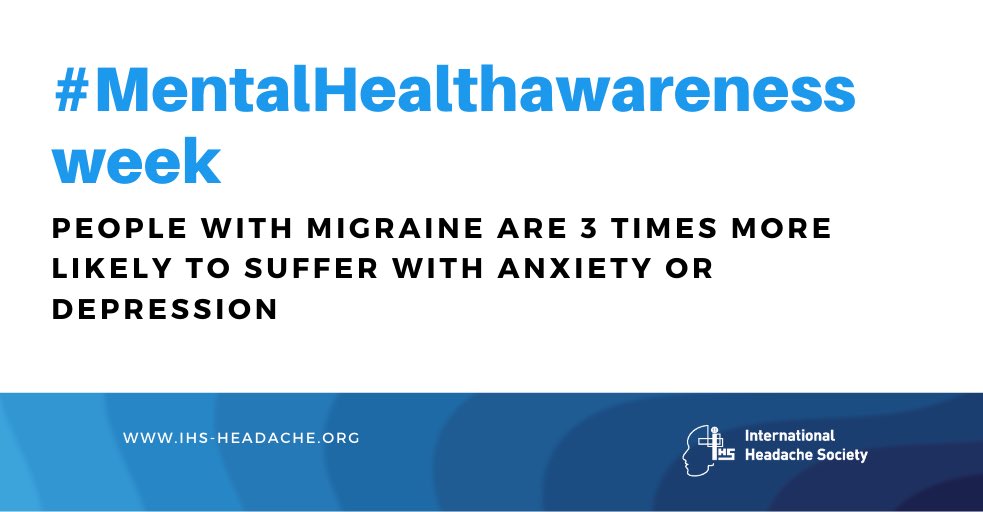 ihs_official's tweet photo. DYK that people who suffer with #migraine are significantly more likely to suffer with a co-morbid mental health diagnosis such as depression or anxiety? Although it is commonly thought that stress is a cause of migraine, having migraine can also affect mood significantly. https://t.co/AhrYslfAqQ