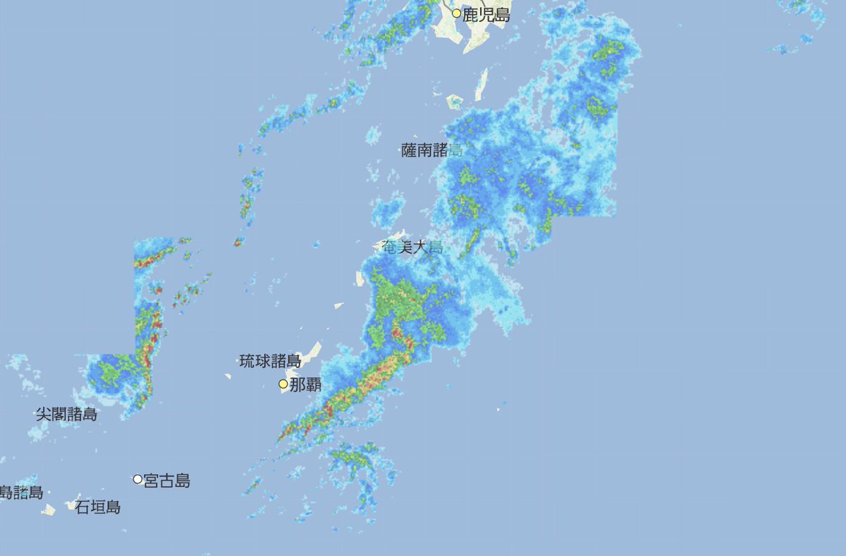 予報 沖縄 雨雲 レーダー 天気