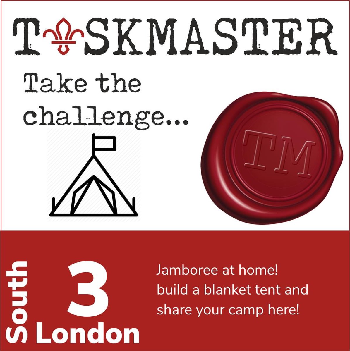 MKscouting's tweet image. Day 3 - look out for our daily taskmaster. 
Already done it ? Share your camp
Thanks to our good friends South London Scouts we are able to share with you the Taskmaster Challenge. Here is today’s. Comment below with your attempts. #allforfun #virtualscouting #knots #sharingideas