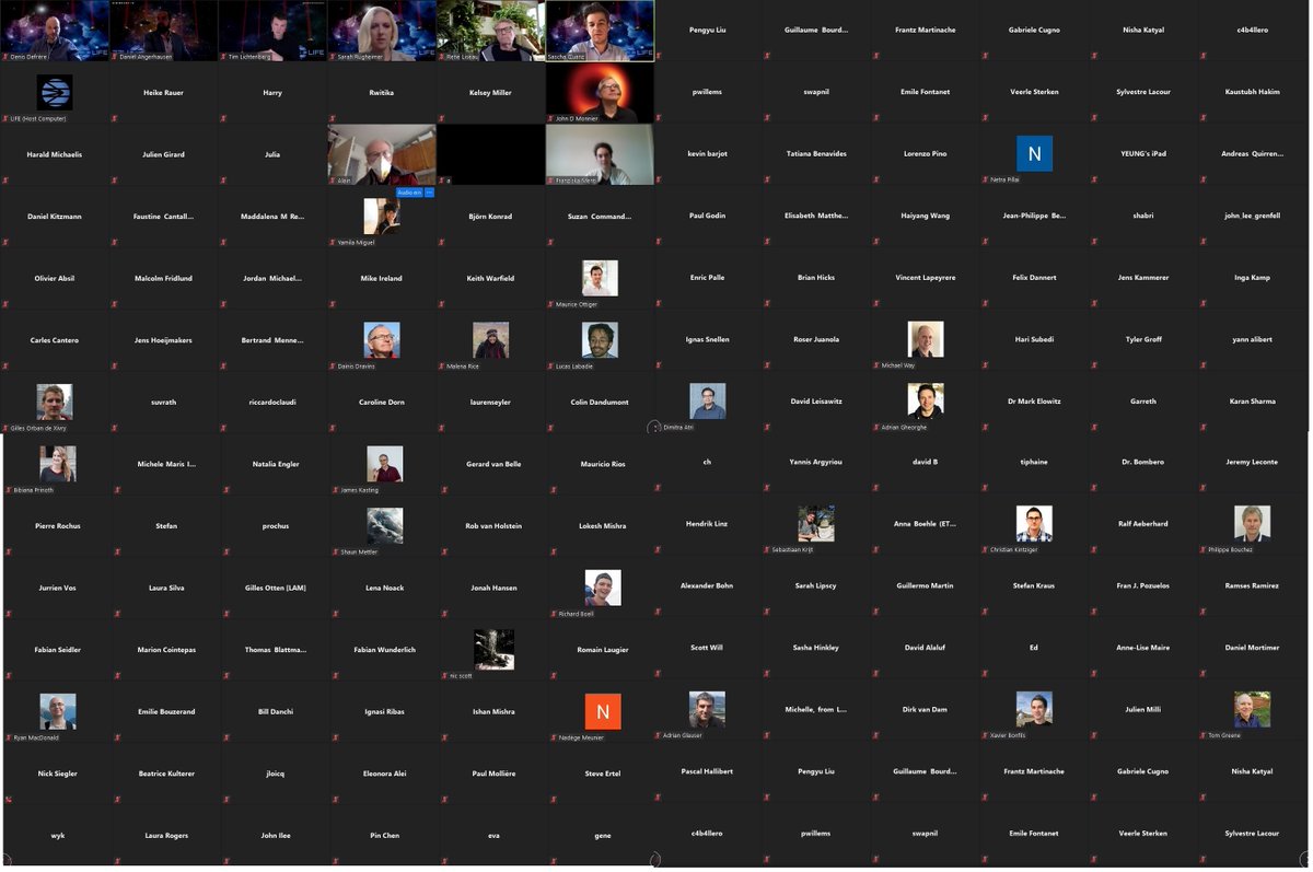 LIFE_Telescope's tweet photo. Wow! 😮 Almost 200 participants for #miniLIFE2020. Thank you all for coming and making this mini workshop a huge success. Great questions, discussions &amp; lots of momentum. For those who missed it: slides (and soon videos) are available on our webpage. 
https://t.co/gcebCEhs0U https://t.co/ANUqkds4ct