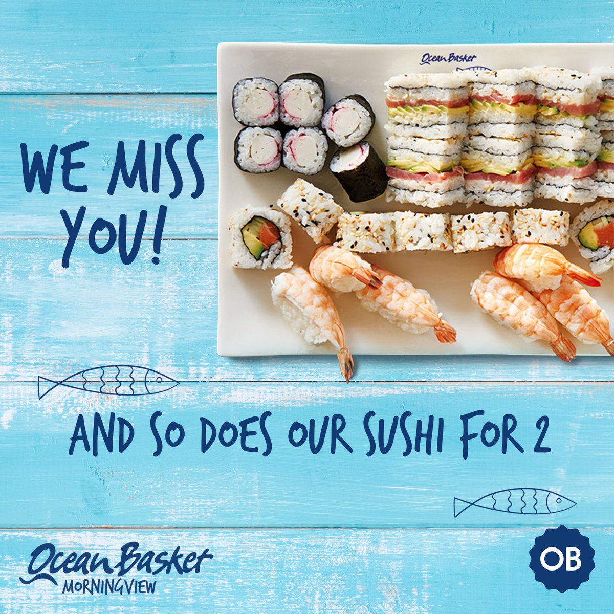 OBMorningview's tweet photo. We miss making out delicious sushi for you! π’
#OBMorningview #SayItWithSeafood #YourSeafoodDestination #SoulmatePlatter #seafood #BigDeal #Sushi #SushiFor2 https://t.co/NGuL88UXsg