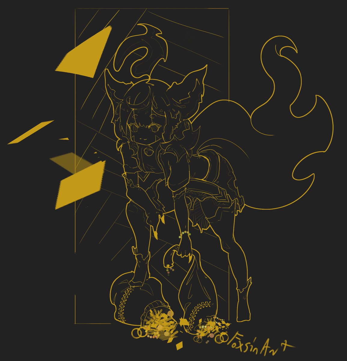 Kana0Boros's tweet photo. Prepare for your treasures to be missing (βΏ^βΏ^).
#cute #art #kitsunegirl #foxgirl #foxthief #anime #sketch #doodle https://t.co/uQWxFaZb5B