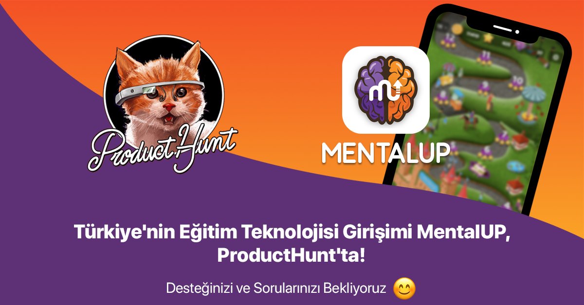 Türkiye'de geliştirilen ve 5.5 Milyon çocuğun severek kullandığı yerli eğitim teknolojisi @mentaluptr bugün <a href="/ProductHunt/">Product Hunt 😸</a> 'ta.

producthunt.com/newest adresinde MentalUp'a oy ve destek vermeyi unutmayın.
