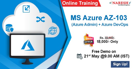 nareshitech's tweet image. MS Azure AZ-103 (Azure Admin) + Azure DevOps Exam Certification Training Demo on 21st MAY @ 9.00 AM (IST) By Real-Time Expert.
Demo link: zurl.co/6e4l
📧: online@nareshit.com | 📲: +91-8179191999
#Azure #Azuredevelopment #azurewithdevops #online #nareshit