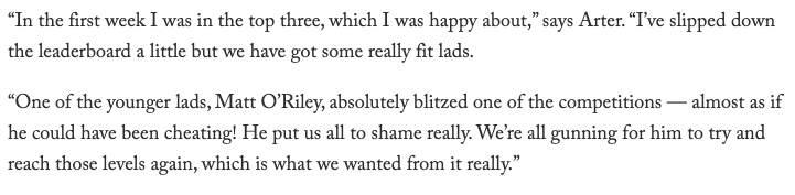 Top speed demon at Fulham? Apparently it's <a href="/mattoriley8/">Matt O'Riley</a>. According to Harry Arter, he's blitzing the club Strava drills

theathletic.com/1816507/2020/0…