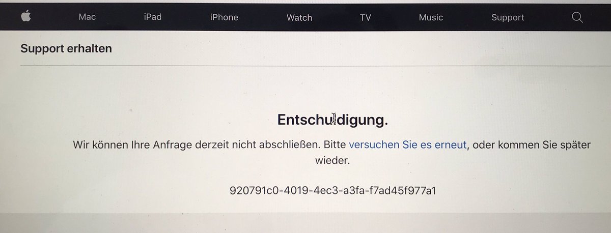 sengaya's tweet photo. @AppleSupport your support site says this since Friday when I try to get support for one of my devices https://t.co/tBlhOtQZYN