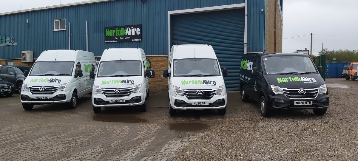 AVAILABLE FOR HIRE. 
Require a van , Try one of our New LDV V80 Van's,  Specs inc Reverse Camera &amp; Sensors A/C, Fully Ply Lined rear compartment &amp; more .
LWB &amp; MWB available 

Contact 01493 260166 for details. 

Non contact payment , collection &amp; return. 

#staysafe