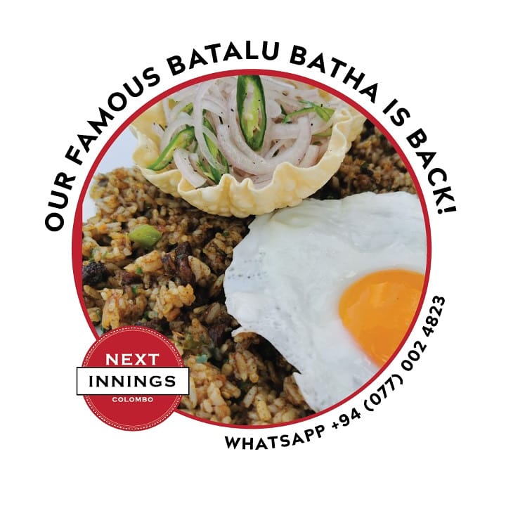 nextinnings's tweet photo. Kickstart your week with a serving of our Batalu Batha! Made with steamed rice, mutton curry, and served with a fried egg &amp; lunu sambol, this dish is packed full of flavour! 

Order on @EatMeGlobal1 or on 0770024823
 
#NextInnings #OldDutchHospitalCMB #SriLanka #LockdownDelivery https://t.co/NHFJ5BDSHC