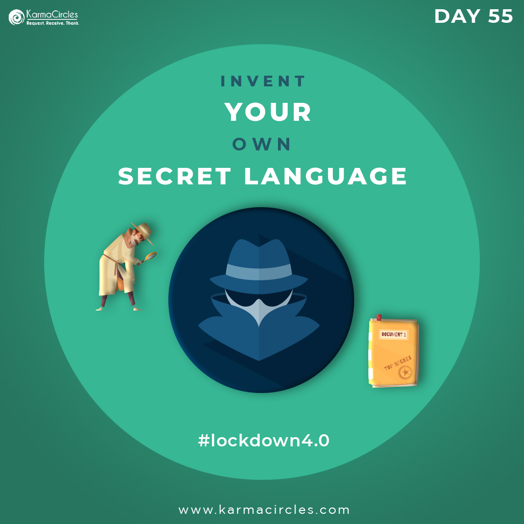 KarmaCircles's tweet image. Day 55
Invent your own secret language!
#codedlanguage #secretlanguage #secretpost #secret #gamenightfun #gamenight #lockdownlife #workfromhome #narendramodi #quarantinestories #lockdown4 #quarantinechallenge #stayhomesavelives #herewegoagain #COVID19 #MondayMotivaton