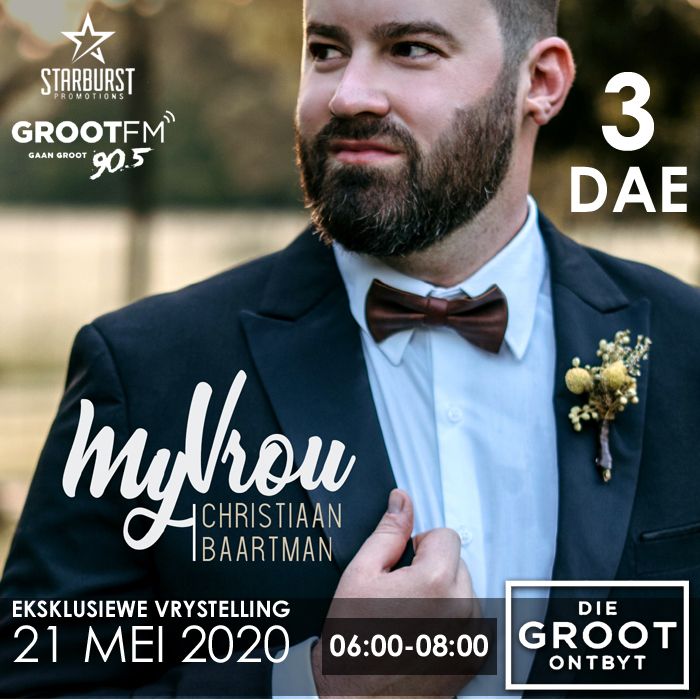 StarburstPromo's tweet photo. #3dae ! #MyVrou !! @ChristiaanKrit !!!
#GROOTOntbyt @kykNETtv @GrootFM @AfrikaansM @SACelebTweets @sa_artists @AlishiavanDev https://t.co/aImW0JuzEj