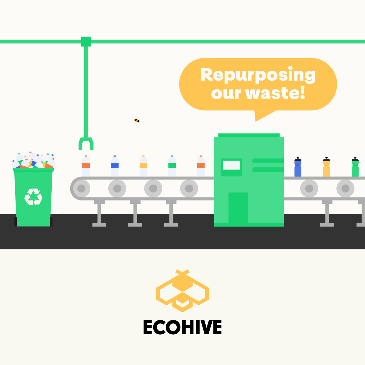 sostenibilitamt's tweet photo. Introducing #Ecohive Recycling, a processing plant that will make better use of #recycled materials and help give them a new life β»οΈ
π Bee Responsible π
@WasteServ https://t.co/aIz16eraHf