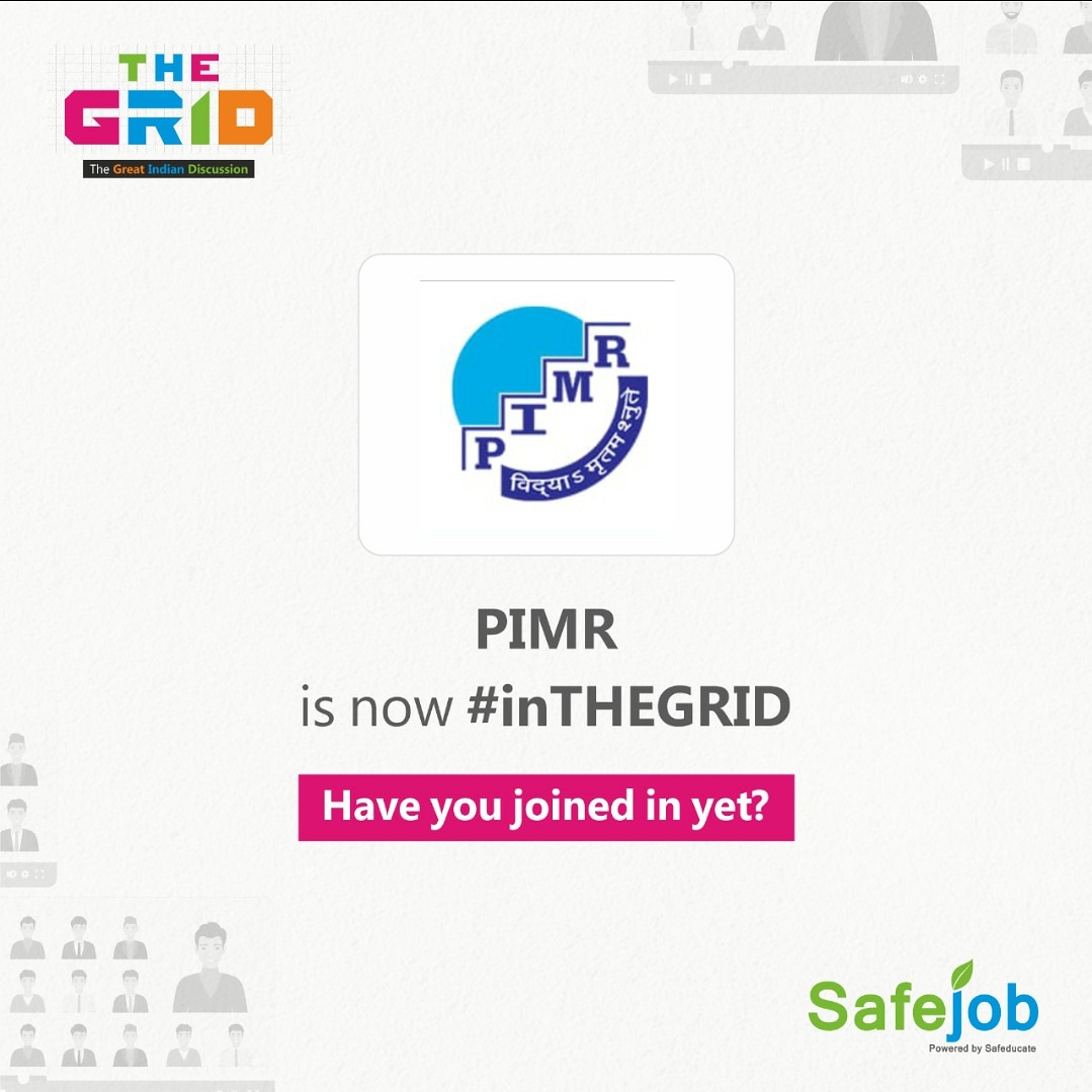 Safejob1's tweet photo. PIMR has onboarded with us now! GRID, India's First Virtual Championship is ON. Have you registered for it? Register for the competition now.
.
.
.
#Safejob #TheGridIsComing #Grid #groupdiscussion #pimr #dituniversity #bestspokenenglishclasses #bestcareercounseling #training https://t.co/q2UUxg3J7U