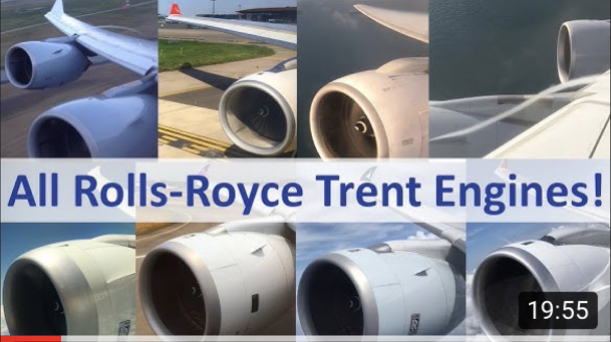 The Ultimate Rolls-Royce #Trent engine take-off sound compilation.
All engine types from Trent 500 to Trent 1000 up to #XWB and 7000!
youtu.be/61H1Lp3zWMg