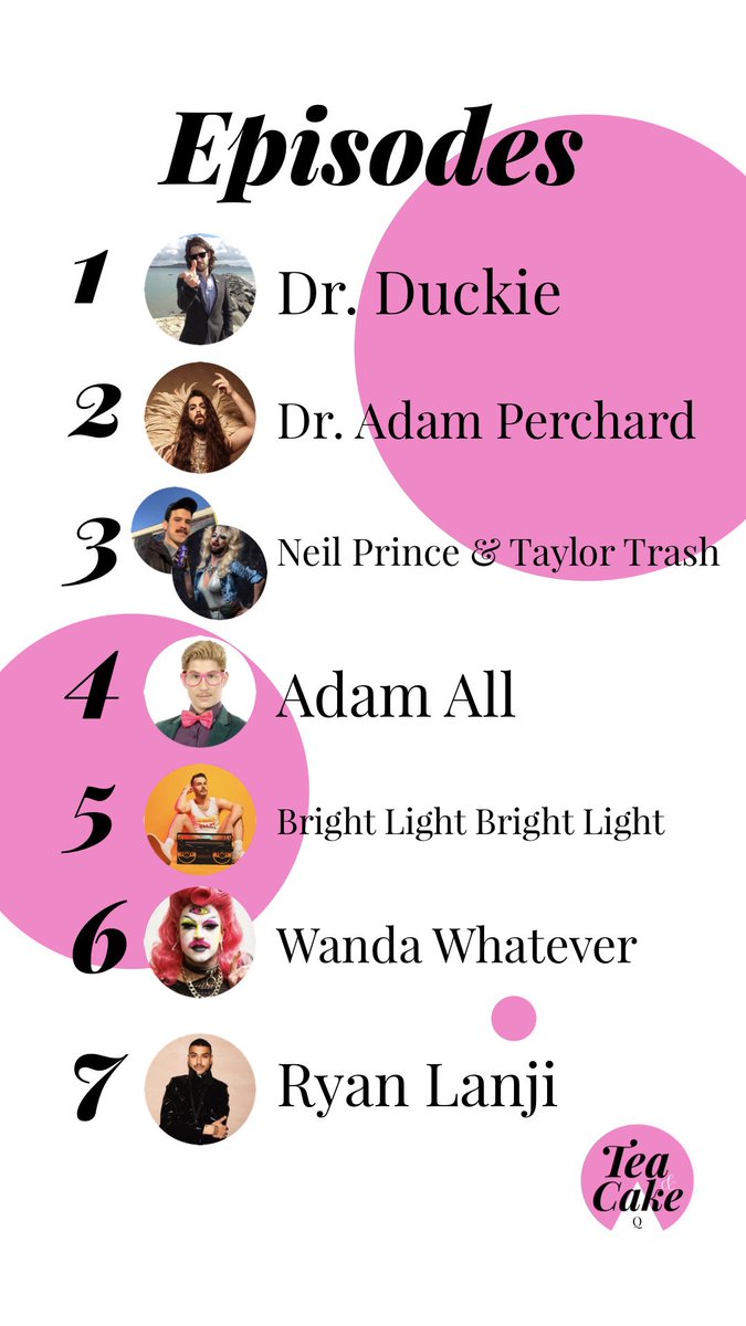 HeyQueerLDN's tweet photo. Weβve spoken to some phenomenal and inspiring people on @TeaandCakePod!
Why not have a listen.
1 @not_television
2 @TheSexShells
3 @NeilPrinceDJ & @MissTaylorTrash
4 @adamall_drag
5 @brightlightx2
6 #WandaWhatever
7 @RyanLanji
π§ https://t.co/Q68Yn5lIGM
#queerpodcast https://t.co/lMB5YmQP0P