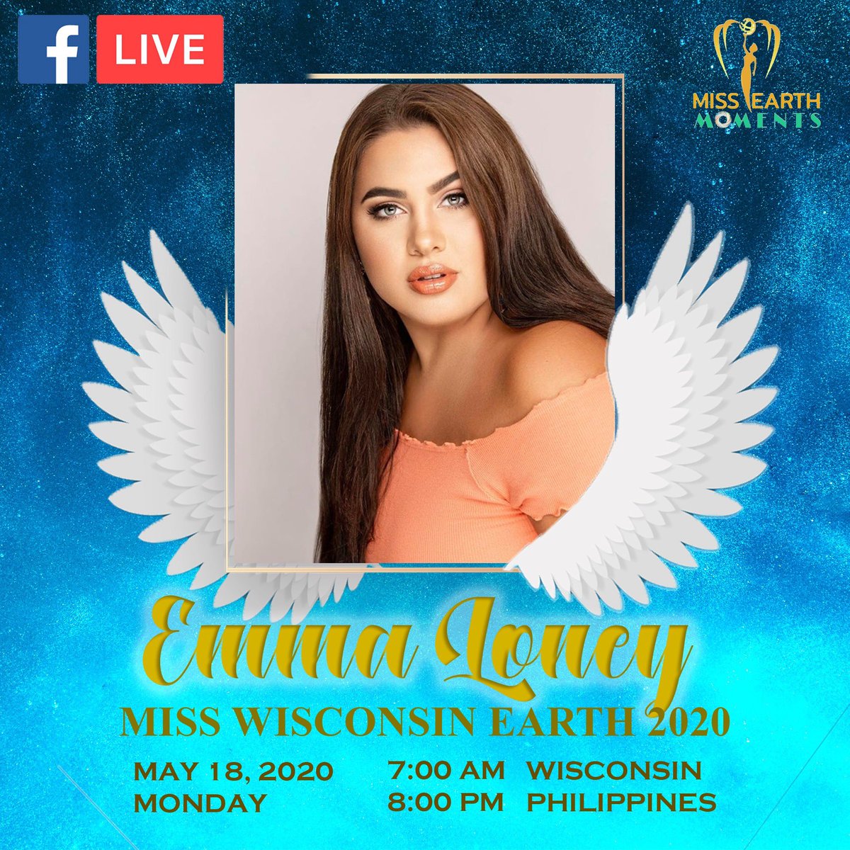 MsEarthMoments's tweet photo. Don't forget to tune in to our page later at 8:00PM Miss Wisconsin Earth will take over our page for her live chat! Ask her all of your questions earthlings!

See you tonight! https://t.co/RLe2PSl45x