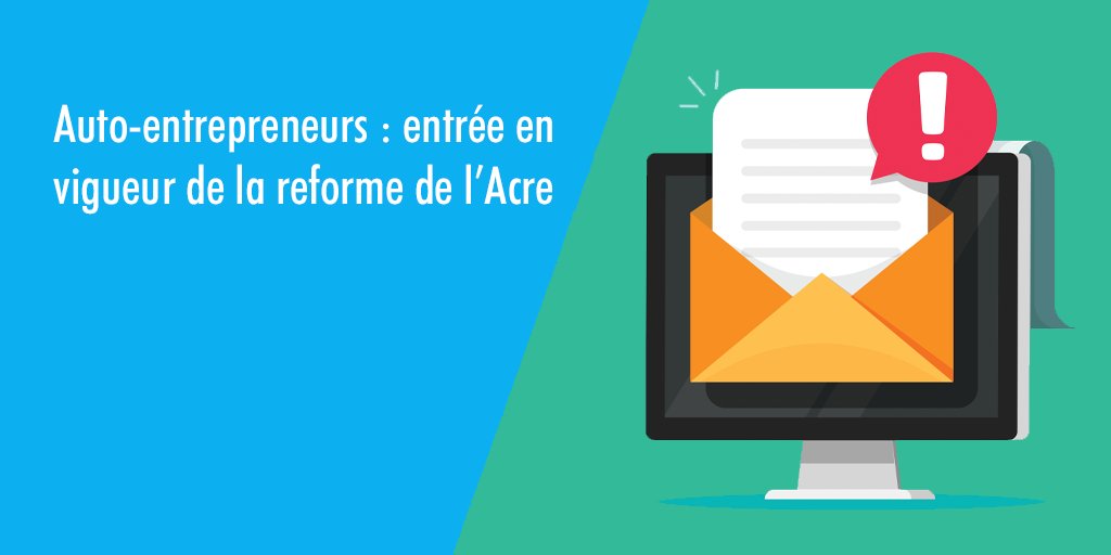 urssaf's tweet photo. [#AutoEntrepreneur] Les nouvelles dispositions mises en place dans le cadre de la réforme de l’Acre sont applicables à compter de la déclaration du mois d’avril 2020 ou du 2e trimestre 2020.
Pour en savoir plus : https://t.co/SZmPBsryT6 https://t.co/VoNneg1BJI