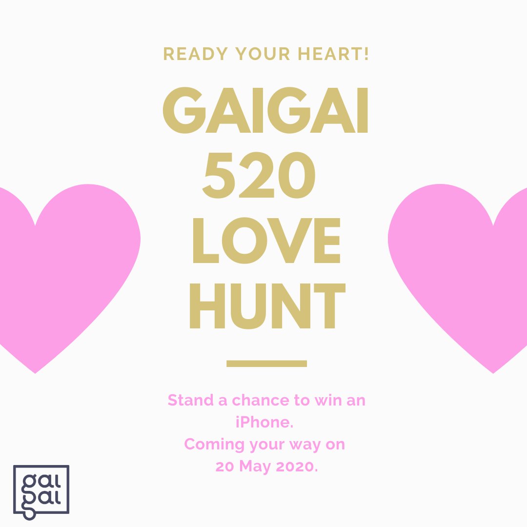 letsgaigai's tweet photo. Save the date! 
Are you observant? Do you like treasure hunt? Have you been eyeing the latest iPhone?
Keep your eyes peeled for a #GaiGailovehunt coming your way. #我爱你 #letsgaigai #giveaway #winiphone https://t.co/b8M8rN4NQC