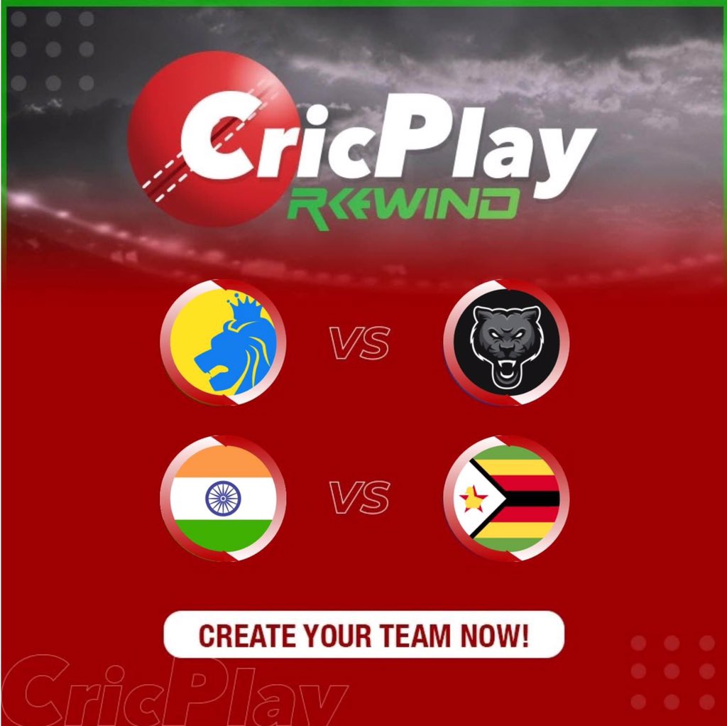 Not enough cricket top play Fantasy Cricket? We have got you covered. Enjoy #CricPlayRewind on your favorite app <a href="/CricPlay/">CricPlay</a>

CHN vs DEC- 2009-10, T20
IND vs ZIM - 2001-03, ODI

Create your best teams.

Get started: ➡️ bit.ly/CPlayApp

#CricPlay #AbIndiaKhelega
