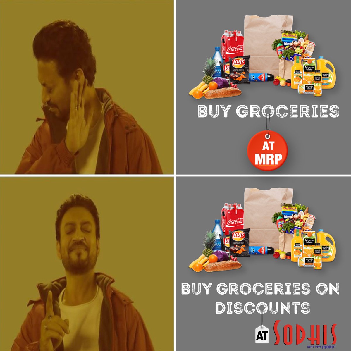 SodhisSuper's tweet photo. Dear customer, we are with you in these tough times.
We have pledged ourselves to sell every product below MRP like our old times by offering the best discounts on our products.

#groceryshopping #grocerystore #groceries #savemore #whatsupgurgaon #sodhis #discount #buymore https://t.co/548st1BpWx