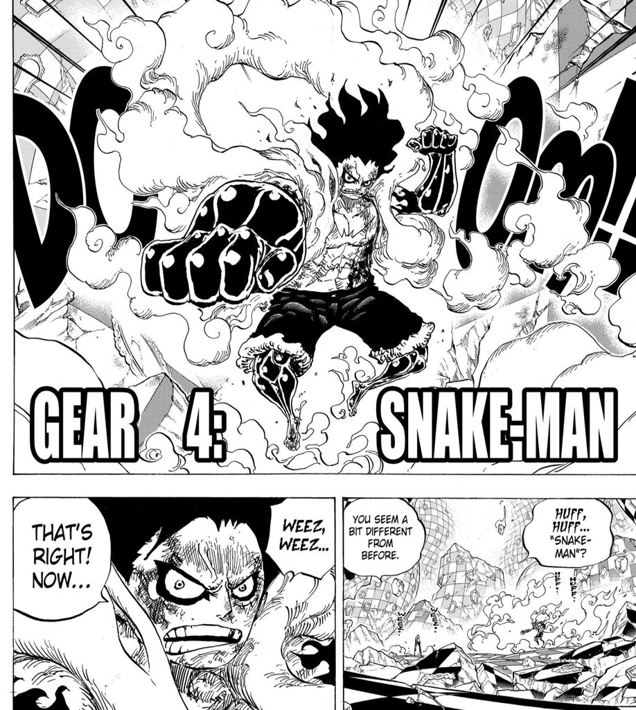 Snakeman and Tankman, 2 other modes of Gear 4 have traded Boundman’s strength for speed and defense respectively. All those moves have propelled Luffy into top tier level strength wise however Gear 4 was far from being perfect