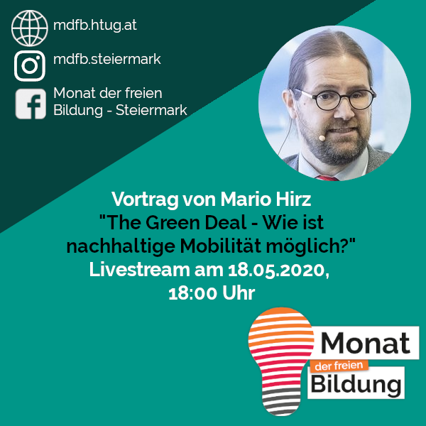 HTUGraz's tweet image. Heute findet um 18:00 Uhr der nächste Vortrag zum Thema nachhaltiger Mobilität statt. Hier geht's zum Event: facebook.com/events/5227119…

#mdfb2020