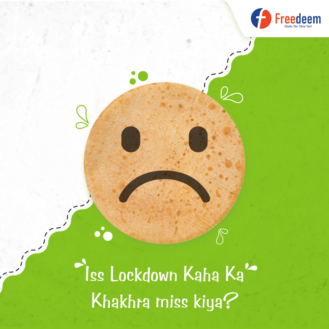 freedeem's tweet photo. Whose khakhras leave you drooling? Tell us in the comment section! Khakhras will please your taste-buds again, till then, #StayHomeStaySafe #freedeem #dealsapp #offersapp #shoppingapp #deals #offers #shopping #dealtantanatan #tantanatan #app https://t.co/DGylK9apQZ