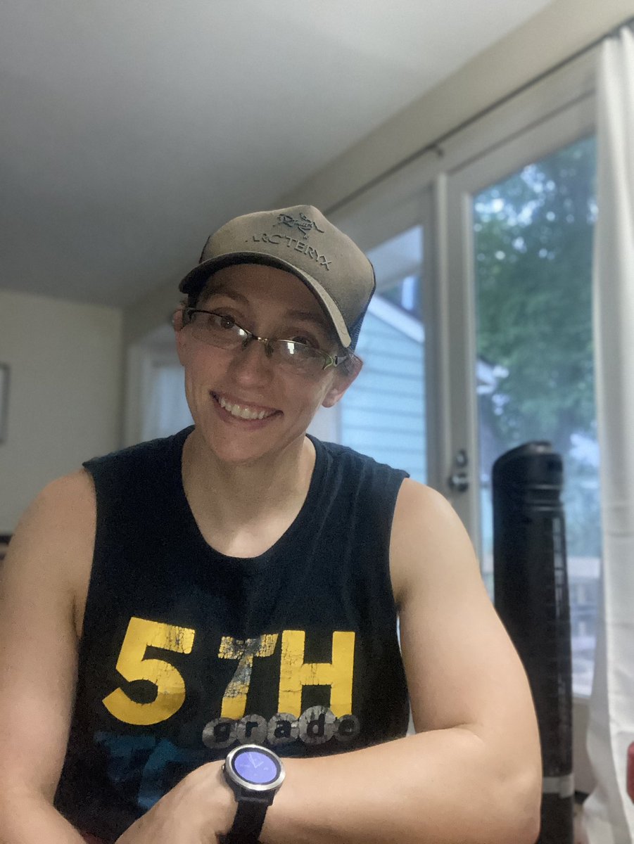 Morning sweat session with my trusty hat. Not pretty but has been with me through my hardest sessions #DillardESVirtualSpiritDay <a href="/rsykez/">Roxann Sykes, DDMES Principal</a> <a href="/DillardES/">Dillard Elementary</a>